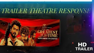 THE GREATEST OF ALL TIME MOVIE TRAILER THEATRE REACTION theatre trailer thalapathy tvk goat [upl. by Gebler599]