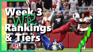 Week 3 BEST Wide Receiver Rankings amp Tiers Top 40 Fantasy Football [upl. by Arikaahs578]