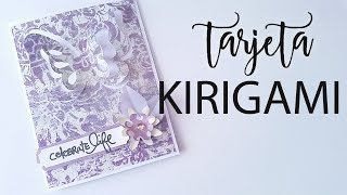 KIRIGAMI para principiantes  Tarjeta con Kirigami  Tutorial  CON P DE PAPEL [upl. by Gwynne865]