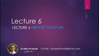 lecture 6 Part A Hepatic doppler [upl. by Anstus629]