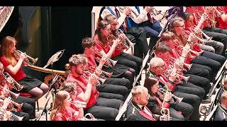 633 Squadron  Massed Bands at Huddersfield Town Hall 2024 [upl. by Ogirdor]