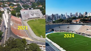 OBRAS NOVO ESTÁDIO DO PACAEMBU DESDE DEMOLIÇÃO DO TOBOGÃ EM 2021 ATÉ AGORA EM 2024 [upl. by Pelmas]