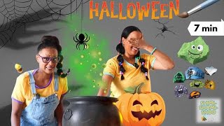 ShimiShamiShoo Halloweenpyssel DIY  måla stenar [upl. by Toffic705]