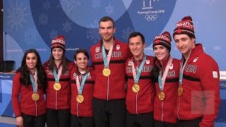 Canadian Figure Skating Team Gold Medal Olympic Interviews  LIVE 21218 [upl. by Corsiglia]