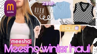 Meesho winter haul Trendy winter collection from meesho 🥶❄️ [upl. by Tristas]