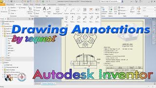 Drawing Annotations by request Autodesk Inventor  CADDClub [upl. by Ennovad]