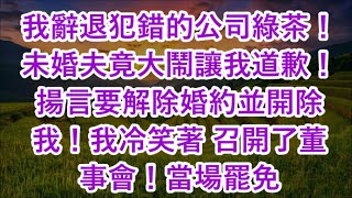 我辭退犯錯的公司綠茶！未婚夫竟大鬧讓我道歉！揚言要解除婚約並開除我！我冷笑著 召開了董事會！當場罷免 [upl. by Mord]