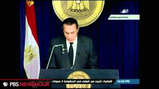 President Hosni Mubarak Addresses Egypt ARABIC [upl. by Nosredneh]