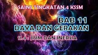 SAINS KSSM TINGKATAN 4 I BAB 11 I 114  JISIM DAN INERSIA [upl. by Absa]