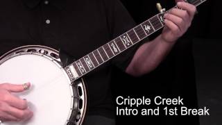 Cripple Creek from Foggy Mountain Banjo  Tom Adams banjo lesson [upl. by Novanod]