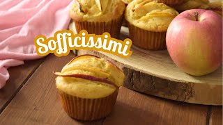 Muffin alle mele soffici e leggeri  impasto allo yogurt senza burro [upl. by Kiyohara]