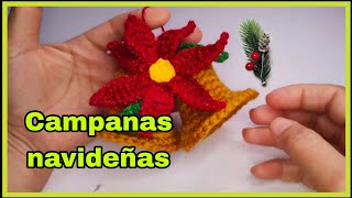 CAMPANAS 🔔 NAVIDEÑAS 🎄 a CROCHET 🧶 [upl. by Annayek]