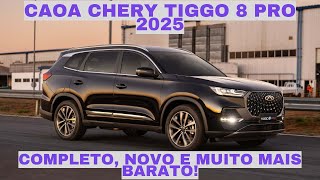 Novo Tiggo 8 Pro 2025 Veja as Mudanças e o Preço do SUV da Caoa Chery [upl. by Ymmij]