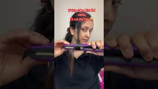 Easy way to Curl your hair🚨✅💇‍♀️curl with straightener😍shorts trending youtubeshorts love [upl. by Imoian884]