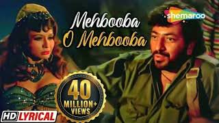 Mehbooba Mehbooba With Lyrics  RD Burman  Sholay 1975  Helen  Amjad Khan [upl. by Meekahs]