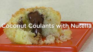 Delicious Coconut Coulants MiniCakes with Nutella Recipe [upl. by Zephan271]