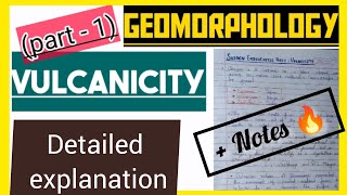 GEOMORPHOLOGYSUDDEN ENDOGENETIC FORCE VULCANICITY PART  1DETAILED EXPLANATION WITH NOTES [upl. by Neira240]