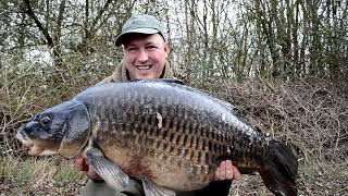 Day Ticket Carp Fishing Elson Lake pt2 The Giant Black Double Belly Common [upl. by Yttap]