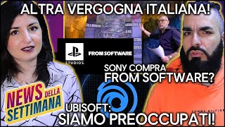 COMPLIMENTI ALLA TV ITALIANA  UBISOFT CI PREOCCUPA  SONY ACQUISTA FROM SOFTWARE NEWS [upl. by Aihsemot29]