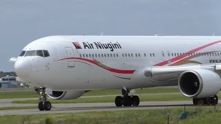 Air Niugini 767300ER Takeoff from Brisbane Airport [upl. by Cohdwell]