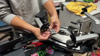 How to adjust base clamp on Pro’s Pro Tomcat racquet stringing machine [upl. by Casey]