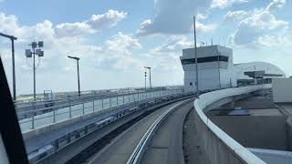 Riding the DallasFort Worth Skylink Train from Terminal C to Terminal D [upl. by Naujad]