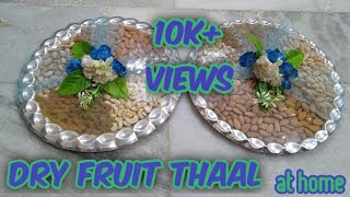 Dry Fruit Thaal Decoration DiwaliBhaidoojwedding special [upl. by Ffirahs]