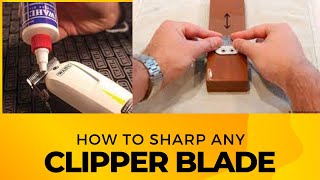 HOW TO SHARP CLIPPER BLADE WITH OILFILLED SHARPENING STONE [upl. by Annahoj377]