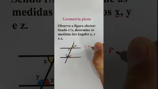 Sendo rs determine as medidas dos ângulos x y e z Observe a figura abaixo Geometria plana [upl. by Einoj]