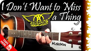 I DONT WANT TO MISS A THING 👨‍🚀🚀  Aerosmith  GUITAR Cover  MusikMan N°056 [upl. by Vasos]