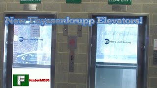 Thyssenkrupp Synergy Parking Elevators  North White Plains Train Station  White Plains New York [upl. by Sito117]