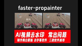 静态固定视频水印去除fasterpropainter视频水印去除教程，video subtitle remover（vsr）视频字幕去水印教程 [upl. by Dannie]