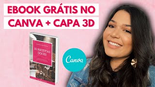 COMO CRIAR UM EBOOK GRÁTIS NO CANVA  CAPA 3D PROFISSIONAL PASSO A PASSO [upl. by Mathe]