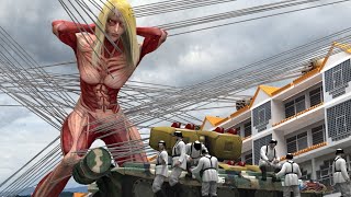 Attack on Titan Female Titan in Modern Generation live action [upl. by Eiffe]