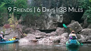 River Camping to a Giant Cave  Kayaking Jacks Fork [upl. by Larimore]