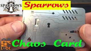 912 Review Sparrows CHAOS Survival Lock Pick Card [upl. by Chesna683]