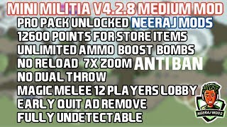 Mini Militia V428 Medium Mod  Mini Militia With Simple Mod  Neeraj Mods 200 Subs Special [upl. by Torrell]