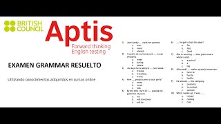 Examen APTIS  Grammar  Resolución y Trucos para aprobar [upl. by Jereme]