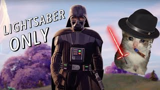 The LIGHTSABER ONLY CHALLENGE In Fortnite [upl. by Sang]