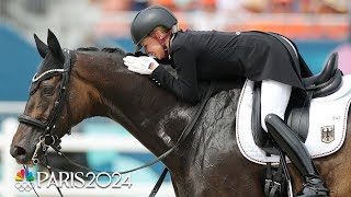 Jessica Von BredowWerndl tops dressage qualifiers in final run  Paris Olympics  NBC Sports [upl. by Herzel]