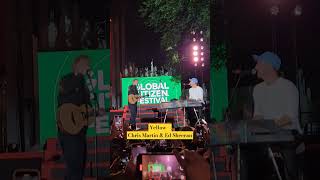 Yellow  Chris Martin amp Ed Sheeran live from the 2024 Global Citizen Festival [upl. by Harcourt]