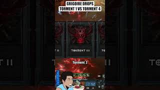 TORMENT 1 VS TORMENT 4 DROPS ON GRIGOIRE  Diablo 4 diabloiv [upl. by Schilt]