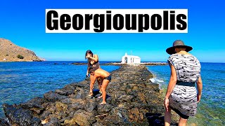 Georgioupolis Crete Greece walking tour 2020 [upl. by Ainirtak]