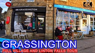 Grassington Walking tour Full Village and Linton Falls 4K asmr [upl. by Mctyre]