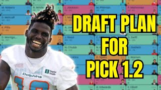 Build A MONSTER Team Around Tyreek Hill 12Team PPR Mock Draft Pick 12 [upl. by Lotte]