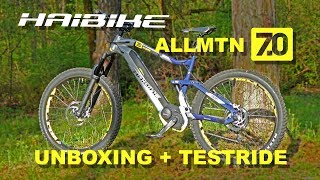 Haibike AllMtn 70 2018 Unboxing  Testride [upl. by Thadeus]