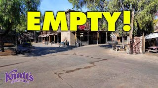 EMPTY Knotts Berry Farm  Rides Construction and new food 20240131 [upl. by Las]