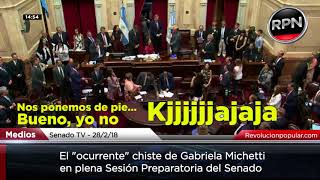 El ocurrente chiste de Gabriela Michetti [upl. by Lud313]