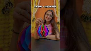 Diy Rainbow 🌈 Diwali Origami Decor Hanging Paper craft diy diwali decoration origami shorts [upl. by Attena]