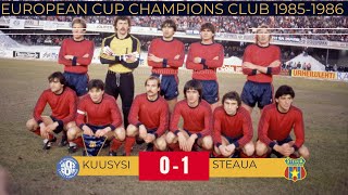 Kuusysi Lahti  Steaua 01  19031986  Champions Cup  Quarters finals [upl. by Ennaeirb502]